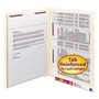 Smead End Tab Fastener Folders with Reinforced Straight Tabs, 11-pt Manila, 2 Fasteners: Top/Side, Letter Size, Manila, 50/Box View Product Image