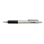 Zebra F-402 Ballpoint Pen, Retractable, Fine 0.7 mm, Black Ink, Stainless Steel/Black Barrel, 2/Pack (ZEB29212) View Product Image