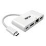 Tripp Lite USB 3.1 Gen 1 USB-C to HDMI Adapter, USB-A/USB-C PD Charging/Gigabit Ethernet, 3", White (TRPU44406NHGUC) View Product Image