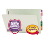 Smead End Tab Pressboard Classification Folders, Two SafeSHIELD Coated Fasteners, 1" Expansion, Legal Size, Gray-Green, 25/Box View Product Image