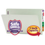 Smead End Tab Pressboard Classification Folders, Two SafeSHIELD Coated Fasteners, 1" Expansion, Legal Size, Gray-Green, 25/Box View Product Image