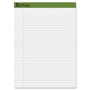 Ampad Earthwise by Ampad Recycled Writing Pad, Wide/Legal Rule, Politex Sand Headband, 40 White 8.5 x 11.75 Sheets, 4/Pack (TOP40102) View Product Image