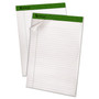 Ampad Earthwise by Ampad Recycled Writing Pad, Wide/Legal Rule, Politex Sand Headband, 40 White 8.5 x 11.75 Sheets, 4/Pack View Product Image