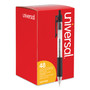 Universal Comfort Grip Ballpoint Pen, Retractable, Medium 1 mm, Black Ink, Clear/Black Barrel, 48/Pack View Product Image