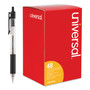 Universal Comfort Grip Ballpoint Pen, Retractable, Medium 1 mm, Black Ink, Clear/Black Barrel, 48/Pack View Product Image