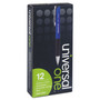 Universal Comfort Grip Ballpoint Pen, Retractable, Medium 1 mm, Blue Ink, Blue/Black Barrel, Dozen View Product Image