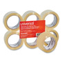 Universal Heavy-Duty Box Sealing Tape, 3" Core, 1.88" x 54.6 yds, Clear, 6/Box (UNV93000) View Product Image