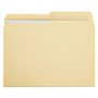 Universal Double-Ply Top Tab Manila File Folders, 1/2-Cut Tabs: Assorted, Letter Size, 0.75" Expansion, Manila, 100/Box (UNV16112) View Product Image