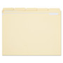 Universal Double-Ply Top Tab Manila File Folders, 1/5-Cut Tabs: Assorted, Letter Size, 0.75" Expansion, Manila, 100/Box (UNV16115) View Product Image
