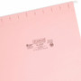 Smead Colored Hanging File Folders with 1/5 Cut Tabs, Letter Size, 1/5-Cut Tabs, Pink, 25/Box View Product Image