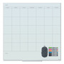U Brands Floating Glass Dry Erase Undated One Month Calendar, 35 x 35, White (UBR3968U0001) View Product Image