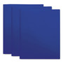 Universal Two-Pocket Plastic Folders, 100-Sheet Capacity, 11 x 8.5, Navy Blue, 10/Pack (UNV20541) View Product Image