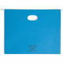 Smead Hanging Pockets with Full-Height Gusset, 1 Section, 2" Capacity, Letter Size, 1/5-Cut Tabs, Sky Blue, 25/Box View Product Image