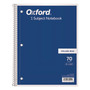 Oxford Coil-Lock Wirebound Notebook, 3-Hole Punch, Medium/College Rule, Randomly Assorted Cover Color, (70) 10.5 x 8 Sheets TOP65021 View Product Image