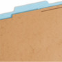 Smead FasTab Hanging Pressboard Classification Folders, 2 Dividers, Letter Size, Blue View Product Image