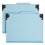 Smead FasTab Hanging Pressboard Classification Folders, 2 Dividers, Letter Size, Blue View Product Image
