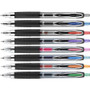 uniball Signo 207 Gel Pen, Retractable, Medium 0.7 mm, Assorted Ink Colors, Black Barrel, 8/Pack (UBC40110) View Product Image