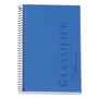 TOPS Classified Business Notebooks - 100 Sheets - 20 lb Basis Weight - 5 1/2" x 8 1/2" Sheet Size - Indigo Paper - Indigo Plastic Cover Product Image 