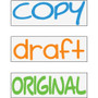Trodat Interlocking Stack Stamp, COPY, DRAFT, ORIGINAL, 1.81" x 0.63", Assorted Fluorescent Ink (USS8801) View Product Image