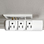 Innovera Wall Mount Surge Protector, 6 AC Outlets, 2,160 J, White View Product Image