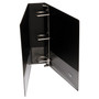 Universal Deluxe Non-View D-Ring Binder with Label Holder, 3 Rings, 2" Capacity, 11 x 8.5, Black View Product Image
