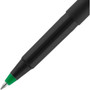 uniball Roller Ball Pen, Stick, Fine 0.7 mm, Green Ink, Black/Green Barrel, Dozen (UBC60104) View Product Image