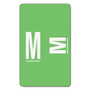 Smead AlphaZ Color-Coded Second Letter Alphabetical Labels, M, 1 x 1.63, Light Green, 10/Sheet, 10 Sheets/Pack (SMD67183) View Product Image