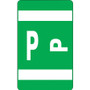 Smead AlphaZ Color-Coded Second Letter Alphabetical Labels, P, 1 x 1.63, Dark Green, 10/Sheet, 10 Sheets/Pack View Product Image