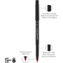 uniball ONYX Roller Ball Pen, Stick, Fine 0.7 mm, Red Ink, Black/Red Barrel, Dozen (UBC60144) View Product Image