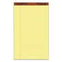 TOPS "The Legal Pad" Plus Ruled Perforated Pads with 40 pt. Back, Wide/Legal Rule, 50 Canary-Yellow 8.5 x 14 Sheets, Dozen (TOP7572) View Product Image