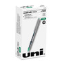 uniball VISION Rollerball Pen, Stick, Fine 0.7 mm, Green Ink, Silver/Green/Clear Barrel, Dozen View Product Image