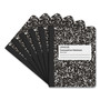 Universal Composition Book, Wide/Legal Rule, Black Marble Cover, (100) 9.75 x 7.5 Sheets, 6/Pack View Product Image