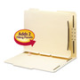 Smead Self-Adhesive Folder Dividers with Twin-Prong Fasteners for Top/End Tab Folders, 1 Fastener, Letter Size, Manila, 25/Pack View Product Image
