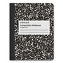 Universal Composition Book, Medium/College Rule, Black Marble Cover, (100) 9.75 x 7.5 Sheets View Product Image