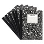 Universal Composition Book, Medium/College Rule, Black Marble Cover, (100) 9.75 x 7.5 Sheets, 6/Pack View Product Image