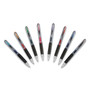 uniball Signo 207 Gel Pen, Retractable, Micro 0.5 mm, Red Ink, Smoke/Black/Red Barrel, Dozen (UBC61257) View Product Image