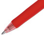 uniball Signo Gel Pen, Retractable, Medium 0.7 mm, Red Ink, Silver/Red Barrel, Dozen View Product Image