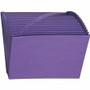 Smead Letter Recycled Expanding File - 8 1/2" x 11" - 7/8" Expansion - 21 Pocket(s) - 2 Plys - Purple Product Image 