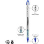 uniball VISION ELITE Hybrid Gel Pen, Stick, Bold 0.8 mm, Blue Ink, White/Blue/Clear Barrel View Product Image