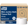 TORK Mini Jumbo Toilet Paper Roll White T2 - 2 Ply - 7.36" Roll Diameter - 2.34" Core - White - Fiber Product Image 