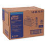 Tork Industrial Paper Wiper, 4-Ply, 12.8 x 16.5, Unscented, Blue, 180/Carton View Product Image