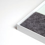 U Brands 3N1 Magnetic Glass Dry Erase Combo Board, Monthly Planning, 48 x 36 (Actual Size: 47" x 35"), Gray/White Surface, White Frame View Product Image