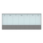 U Brands 3N1 Magnetic Glass Dry Erase Combo Board, Weekly Calendar, 36 x 15.25, Gray/White Surface, White Aluminum Frame (UBR3199U0001) View Product Image