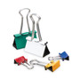 Universal Binder Clips with Storage Tub, (12) Mini (0.5"), (12) Small (0.75"), (6) Medium (1.25"), Assorted Colors View Product Image