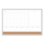 U Brands 4N1 Magnetic Dry Erase Combo Board, Week/Month Planning, 36 x 24 (Actual Size: 35 x 23), Tan/WH Surface, Satin Aluminum Frame View Product Image