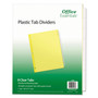 Office Essentials Plastic Insertable Dividers, 8-Tab, 11 x 8.5, Clear Tabs, 1 Set View Product Image