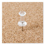 U Brands Standard Push Pins, Plastic, Clear, 0.44", 200/Pack (UBR658U0824) View Product Image