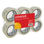 Universal Heavy-Duty Acrylic Box Sealing Tape, 3" Core, 1.88" x 54.6 yds, Clear, 6/Pack (UNV33100) View Product Image