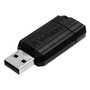 Verbatim PinStripe USB Flash Drive, 128 GB, Black (VER49071) View Product Image