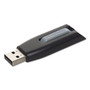 Microban 64GB Store 'n' Go V3 USB 3.2 Gen 1 Flash Drive - Gray - 64 GB - USB 3.2 (Gen 1) Type A - 80 MB/s Read Speed - 25 MB/s Write Speed Product Image 